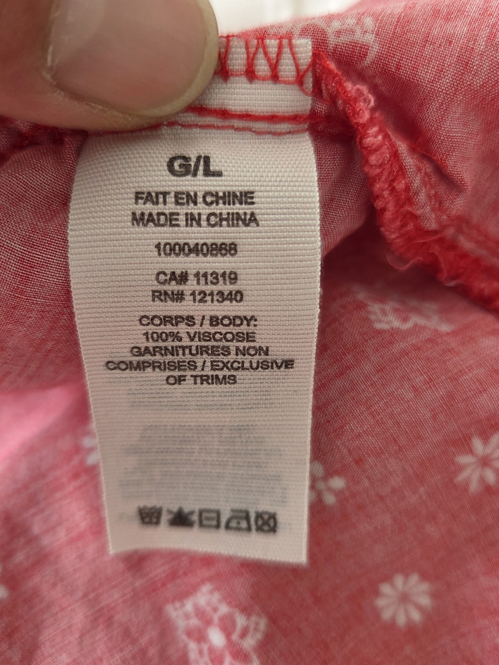 Garage Red and White Floral Print Top - Picture 11 of 11